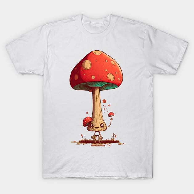 Mushroom Dude T-Shirt by TheJadeCat